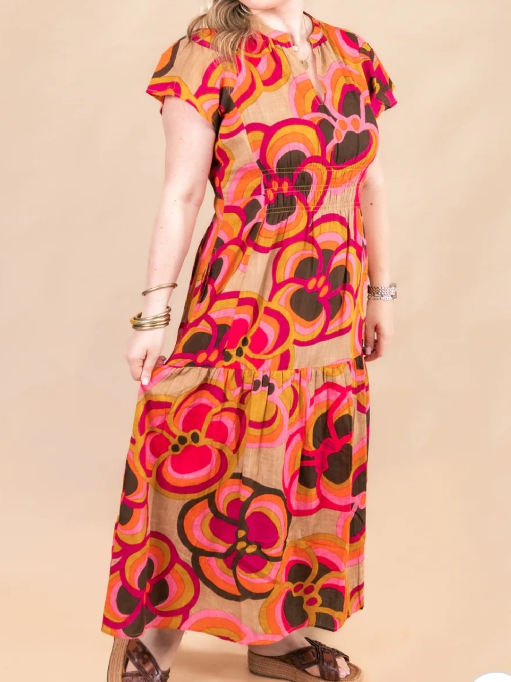 IVY JANE | Uncle Frank -BOLD FLORAL MIDI DRESS